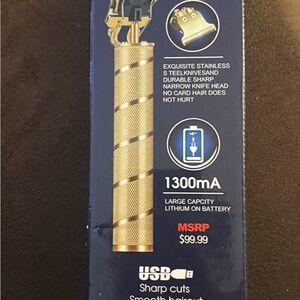 Gold Spiral Shaving Tool for Precision Grooming